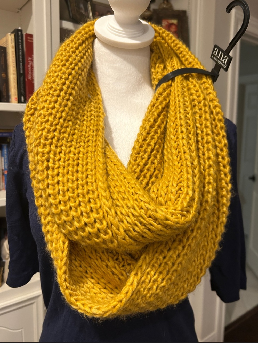 a.n.a Chunky Knit Infinity Scarf - Mustard